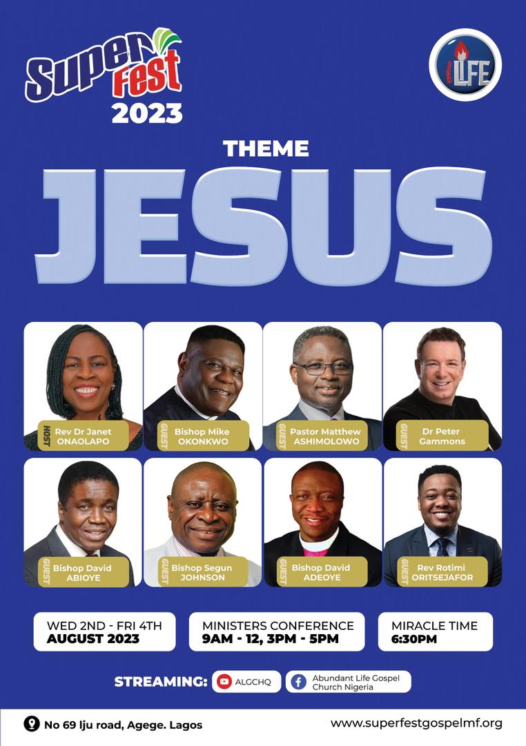 Okonkwo, Abioye, Ashimolowo, others to grace SUPERFEST 2023