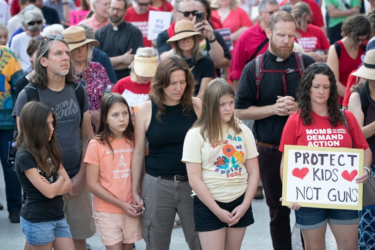 United Methodists join prayer vigil for gun reform