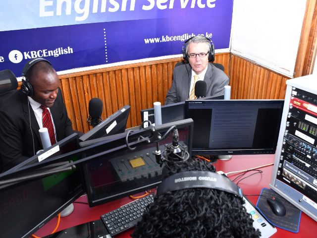 Elder Ian Ardern and Brother Denis Mukasa Interviewed on Kenya Broadcasting Cor